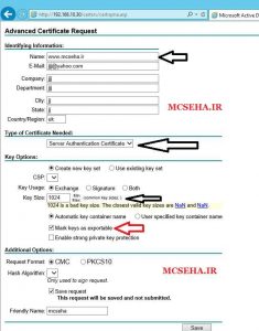 certificate request