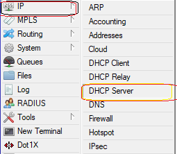 dhcp server در میکروتیک